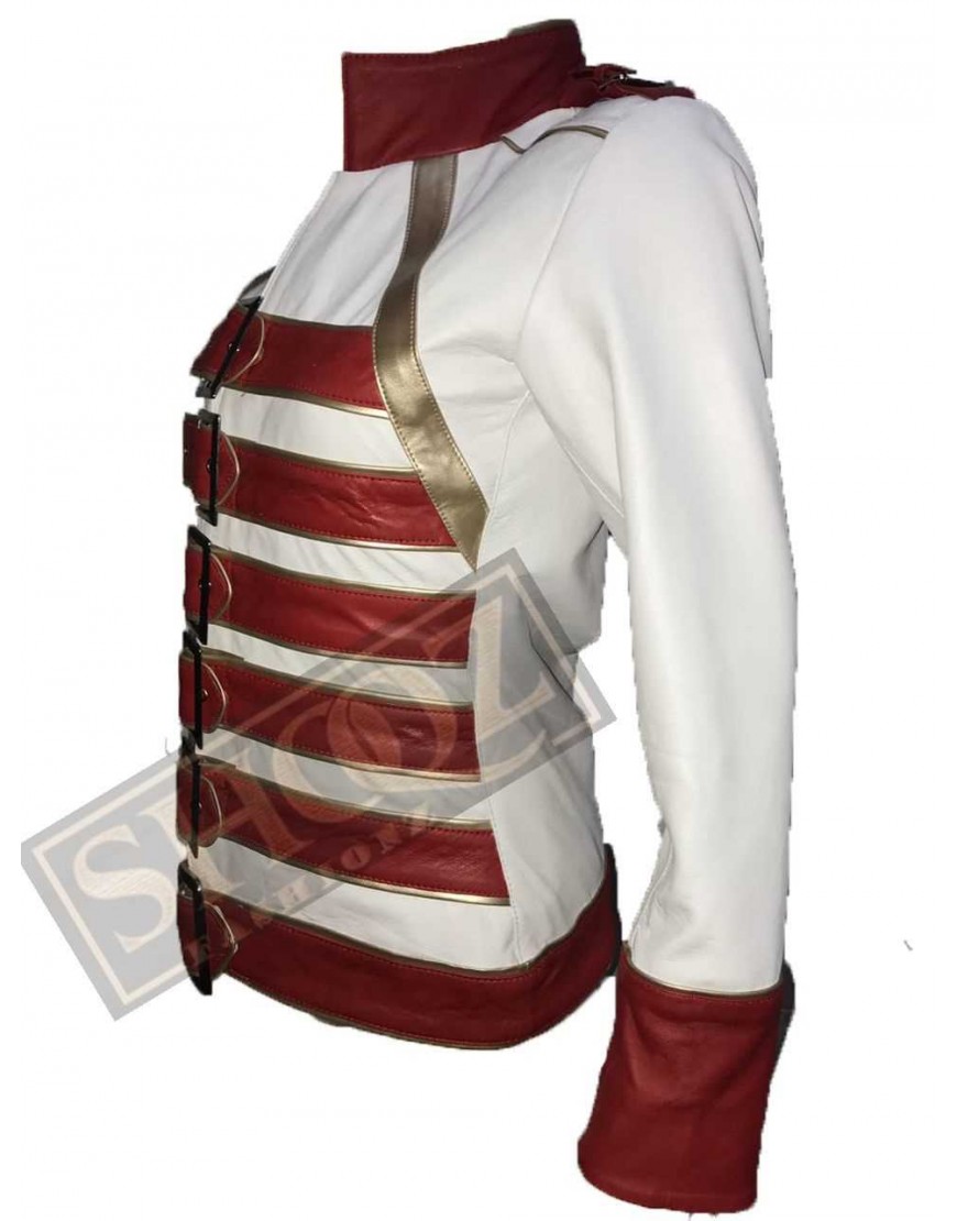 New Women's Freddie Mercury Concert Military Women Motorcycle Jacket